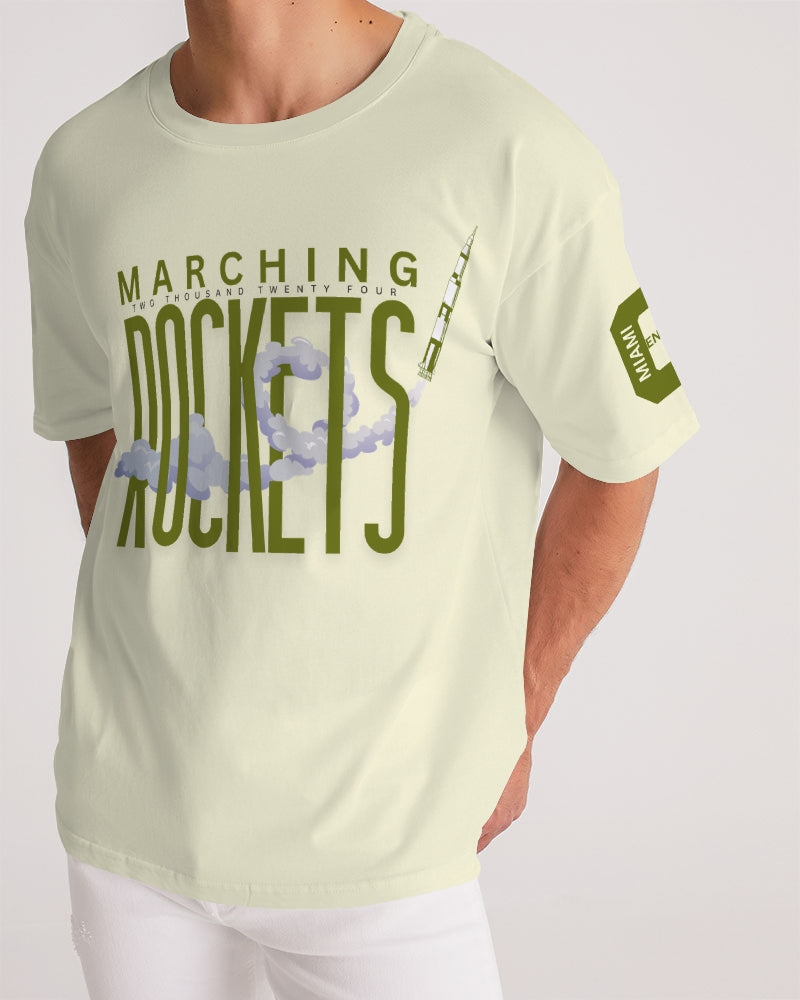 CENTRAL MOVEMENT ROCKETS Men's All-Over Print Premium Heavyweight Tee