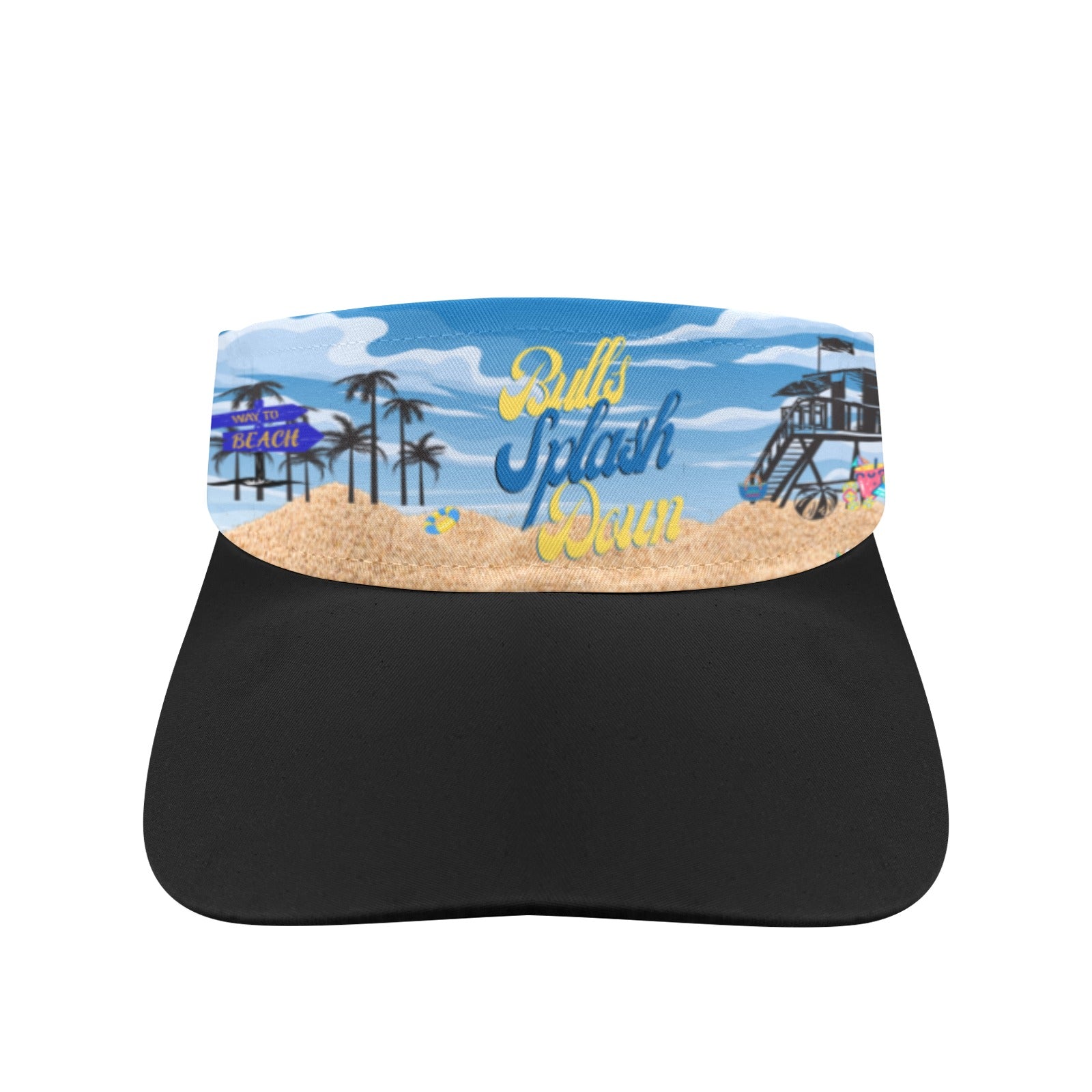 WEST FEST  Black Brim Sports Visor