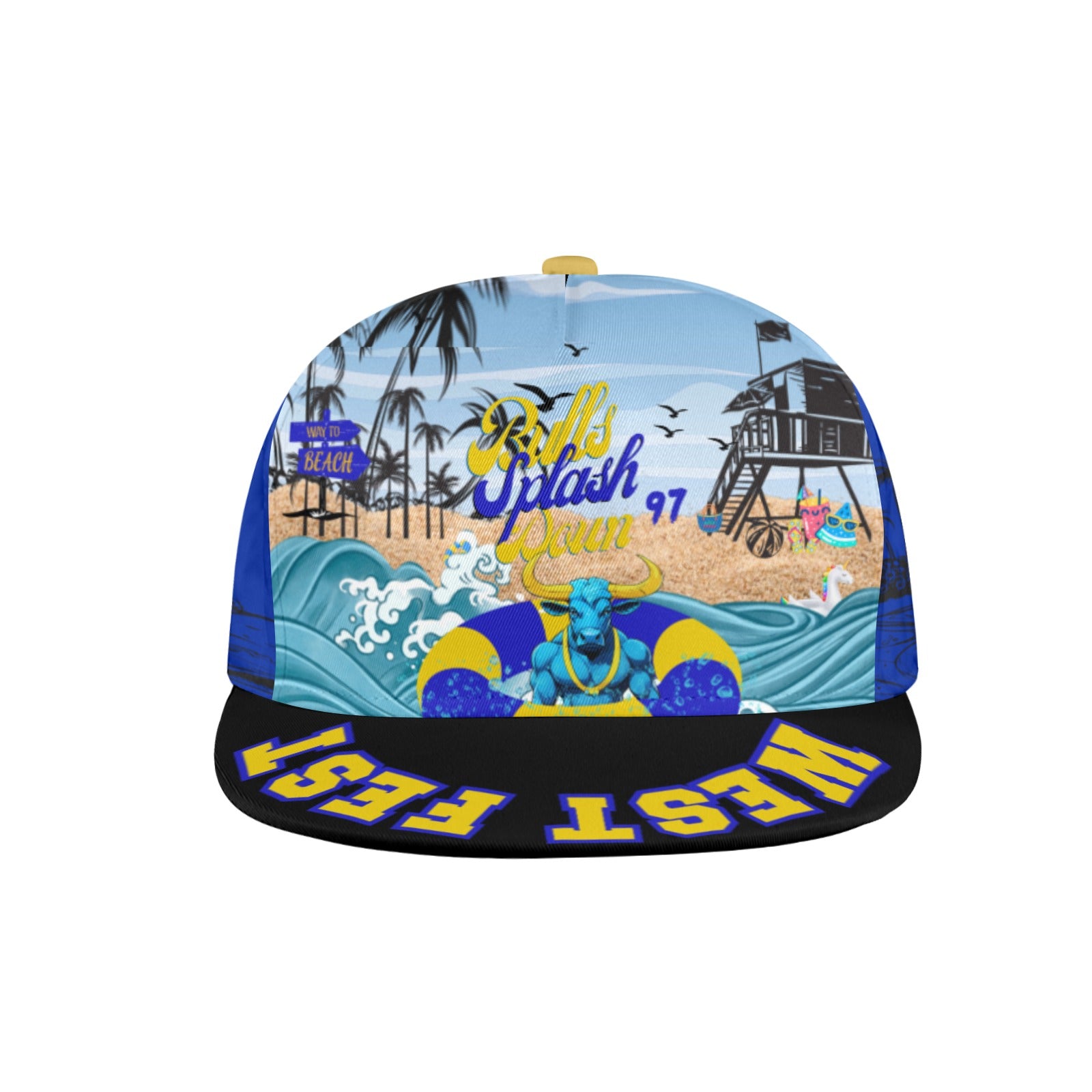 WEST FEST All Over Print Snapback Hat