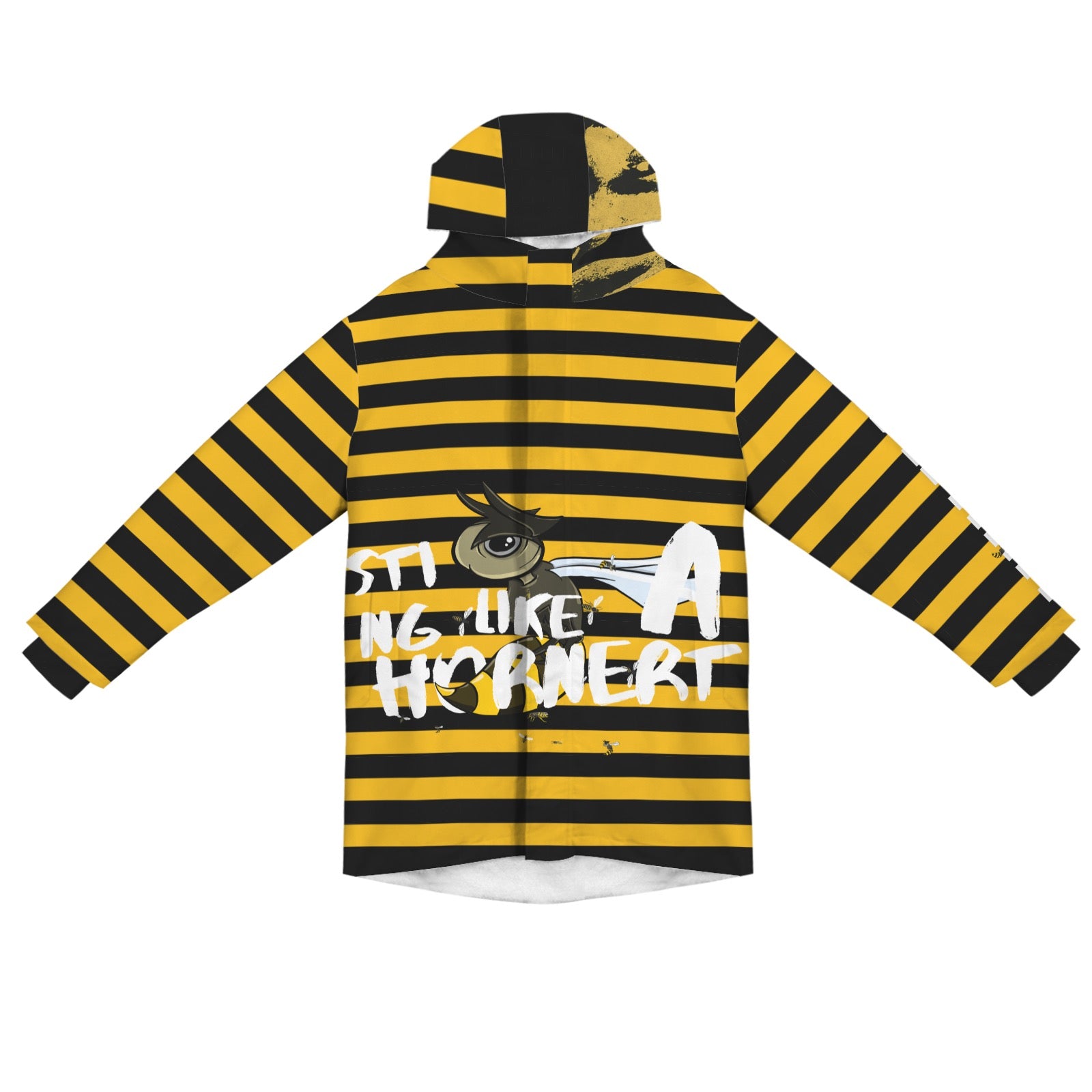 STING LIKE A “HORNET” Mid-Length Hooded Coat