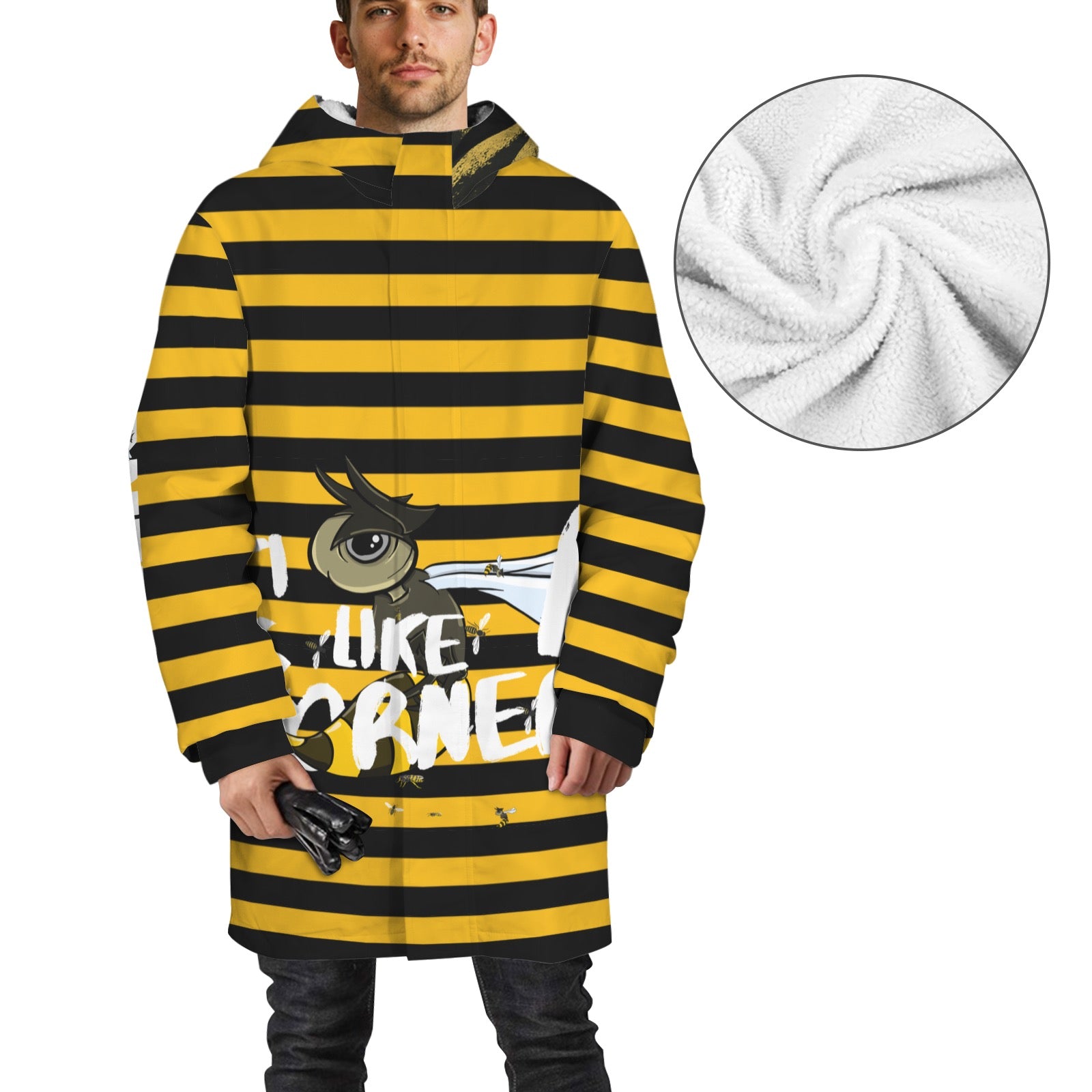 STING LIKE A “HORNET” Mid-Length Hooded Coat