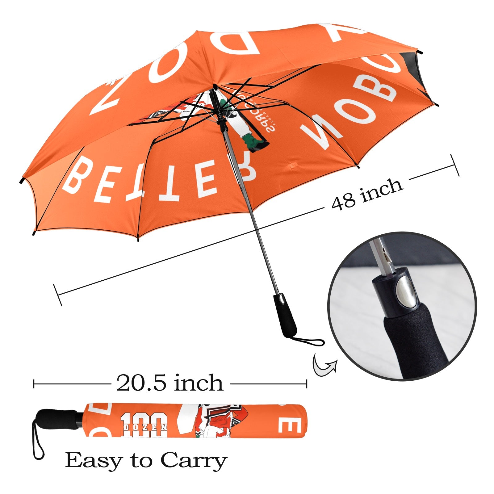 DOZ Business Semi-Automatic Foldable Umbrella
