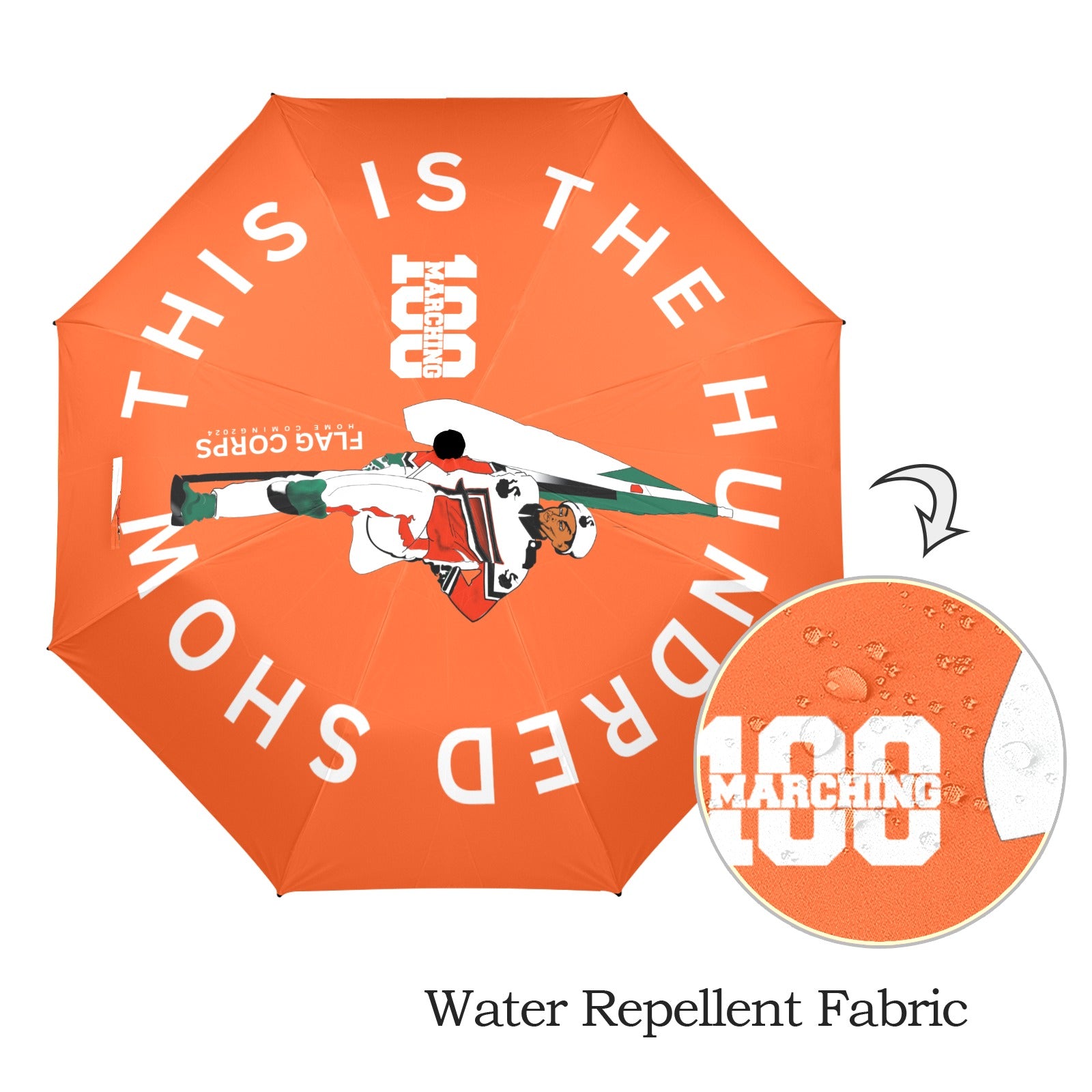 Flag Business Semi-Automatic Foldable Umbrella