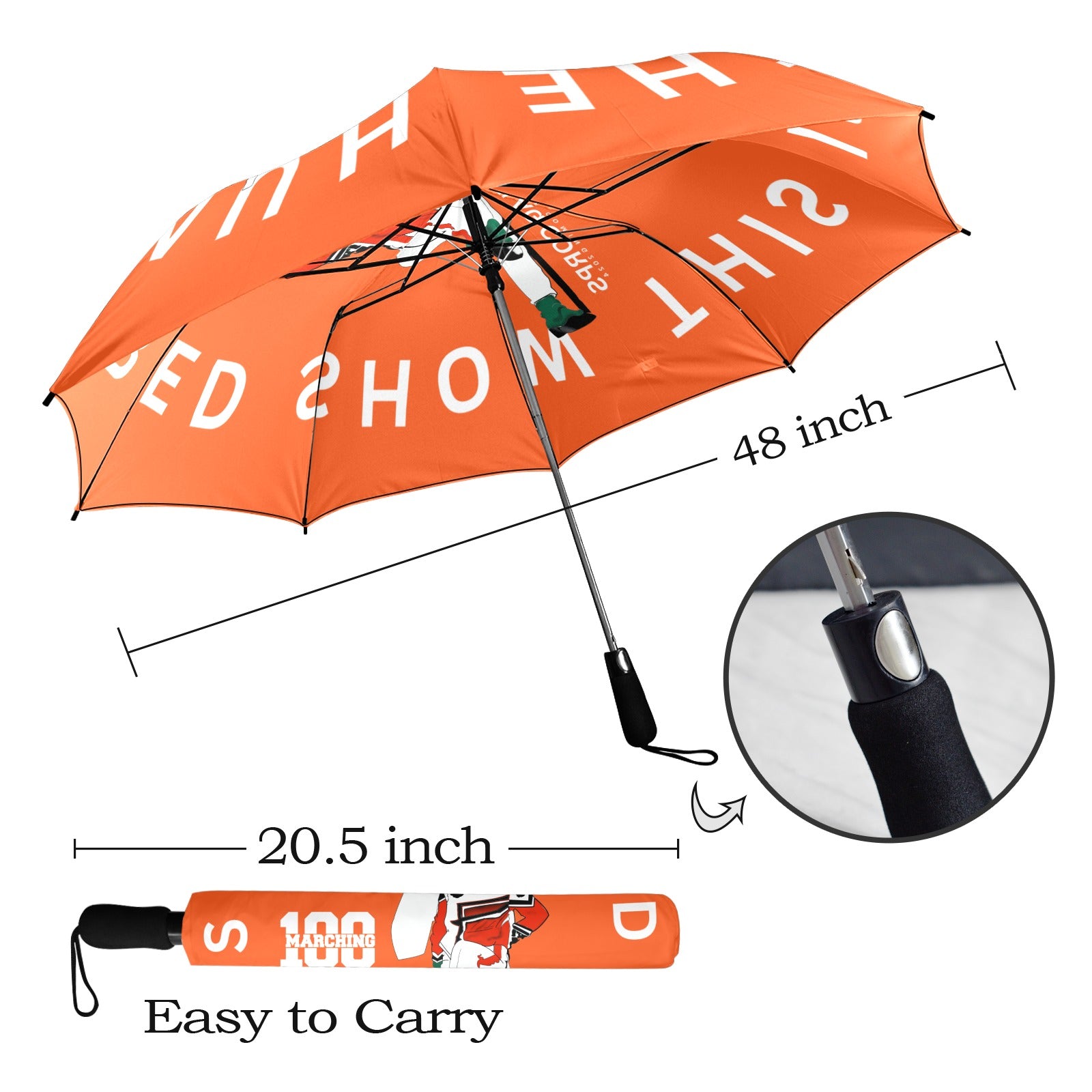 Flag Business Semi-Automatic Foldable Umbrella