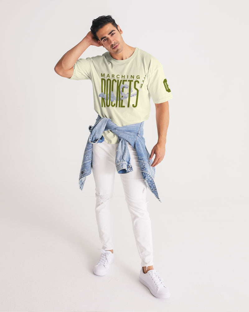 CENTRAL MOVEMENT ROCKETS Men's All-Over Print Premium Heavyweight Tee
