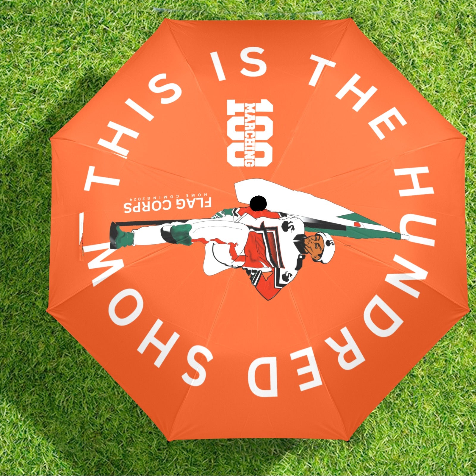 Flag Business Semi-Automatic Foldable Umbrella