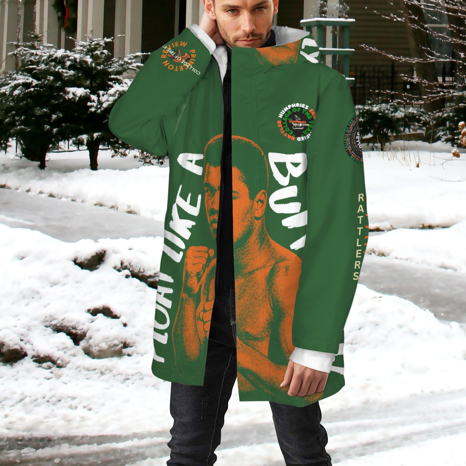 Strike Like A Rattler Mid-Length Hooded Coat