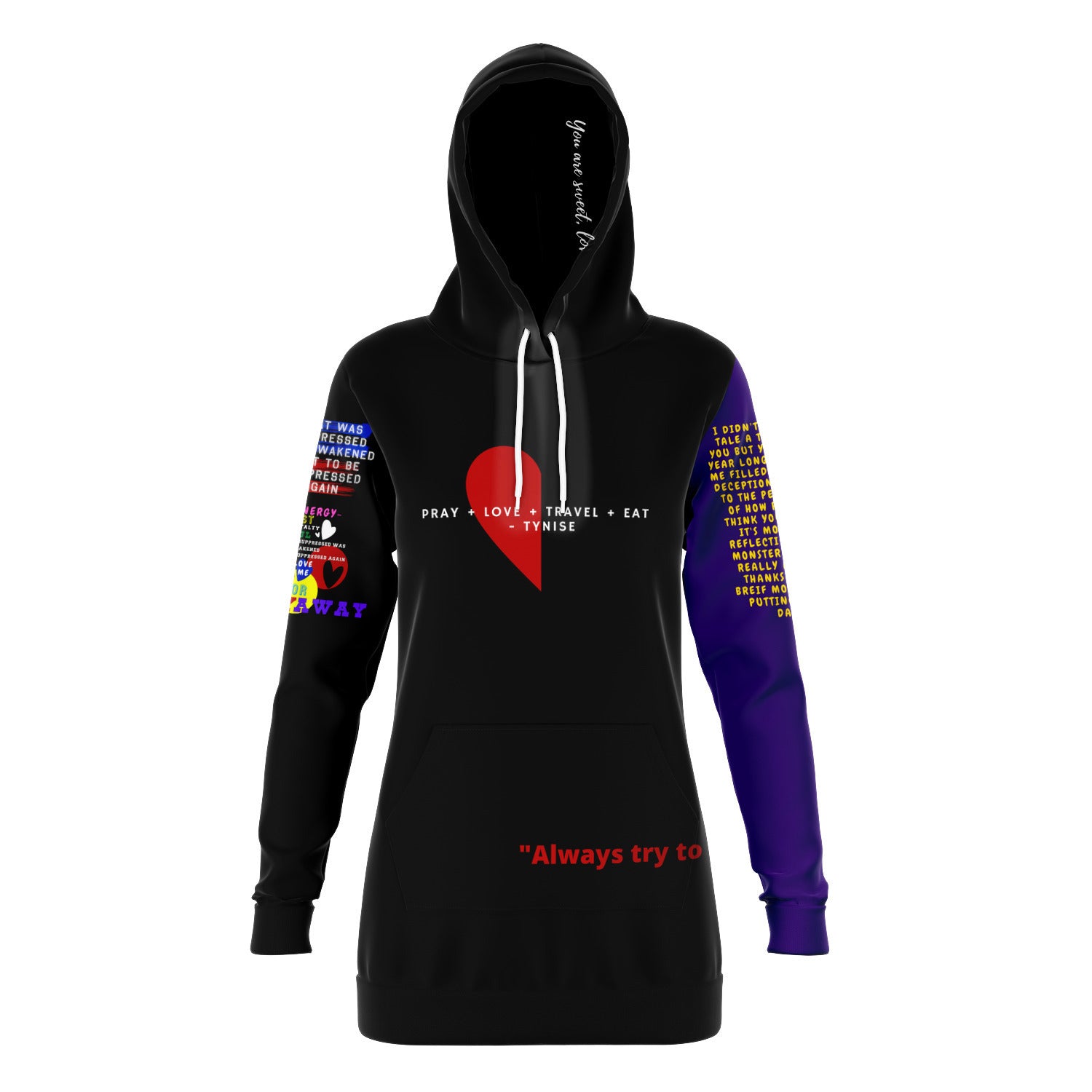 Poetry Slam Hoodie Dress