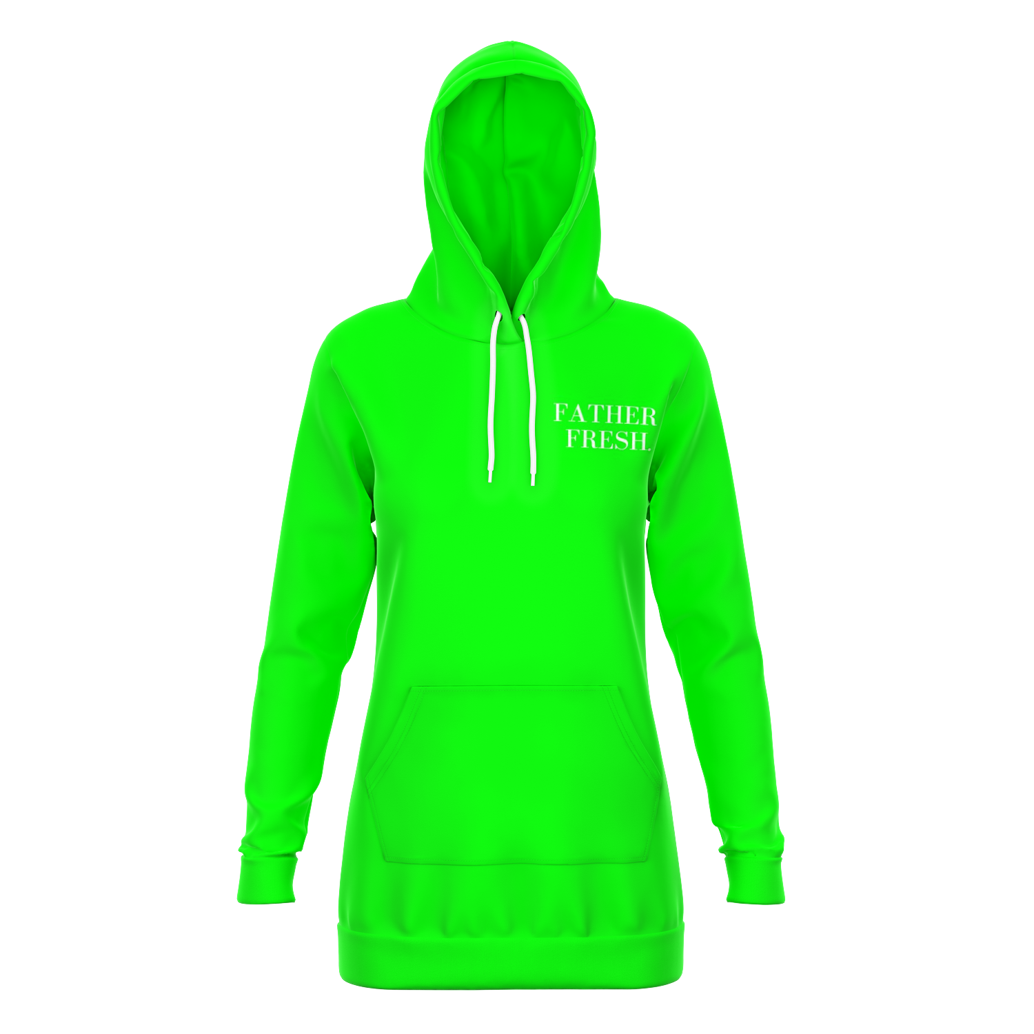 FF Long Body Lime Women's Hoodie