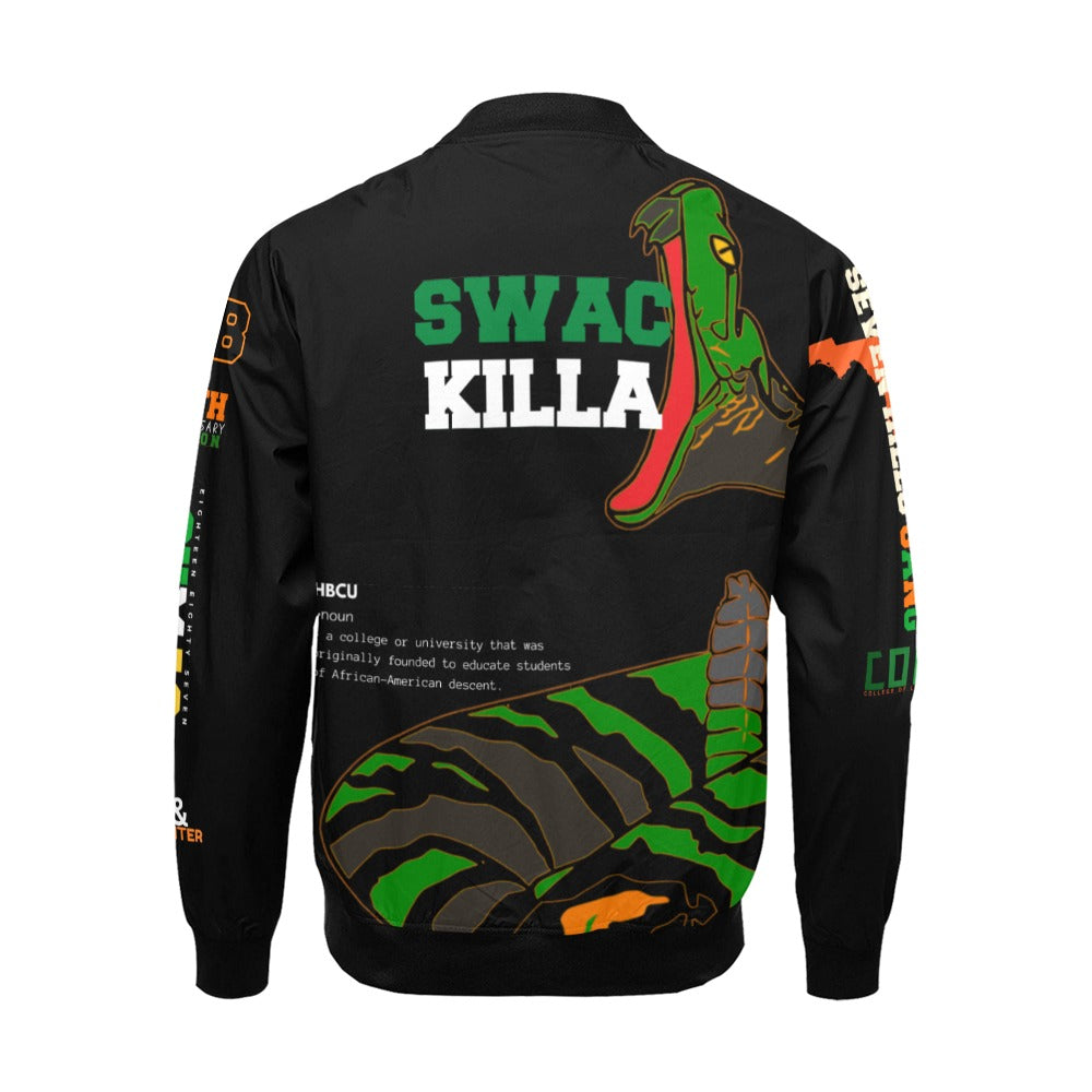 SWAC KILLA - RATTLER EDITION BLACK Bomber Jacket for Men