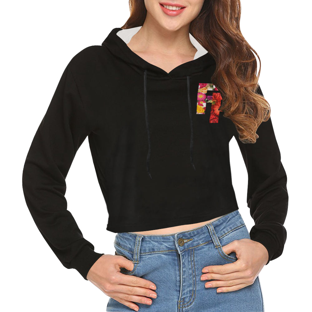 Floral Fresh Crop Hoodie for Women