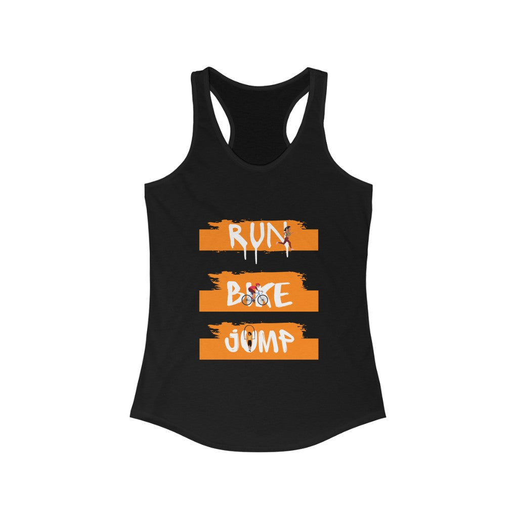 Run, Bike, Jump - Racerback Tank