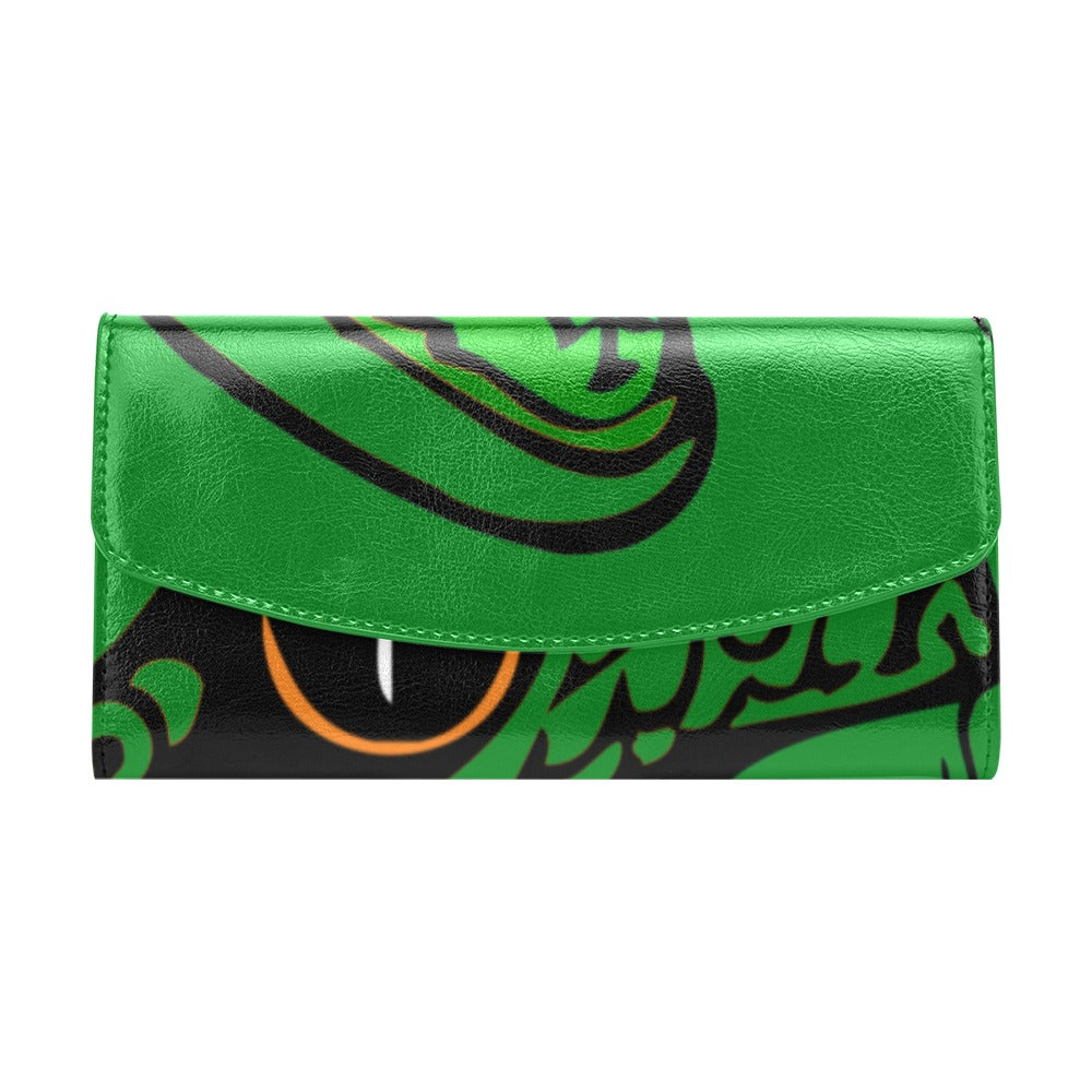 Rattler Green Women's Flap Wallet