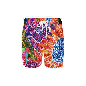 Beach Shorts Floral Men's Mid-Length Swim Shorts (Model L39)