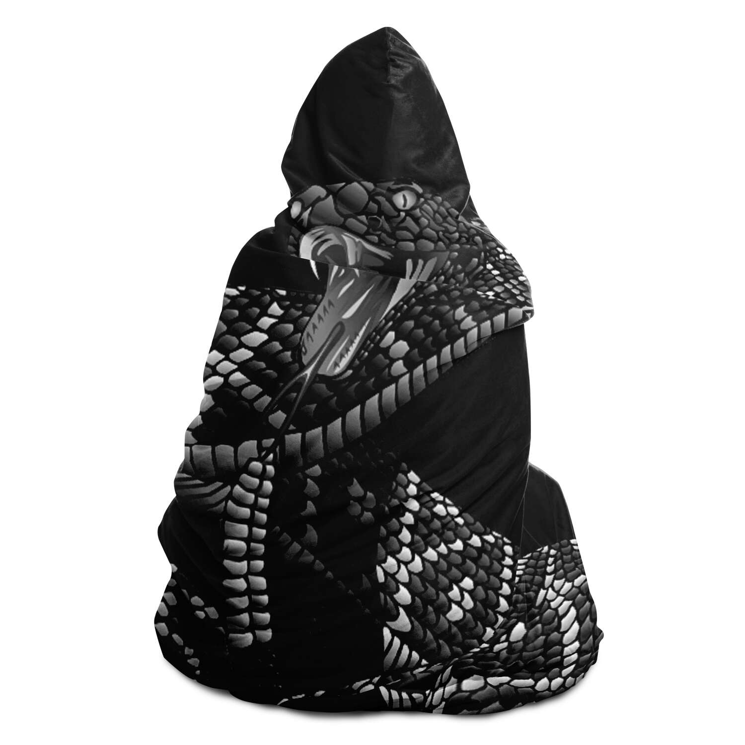 Venom Black on Black Hooded Blanket