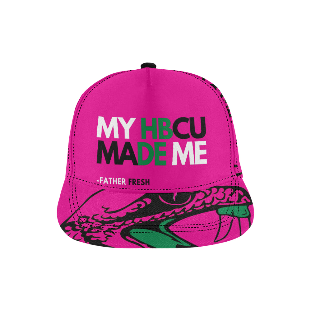 MY HBCU MADE ME Snapback Hat Pink