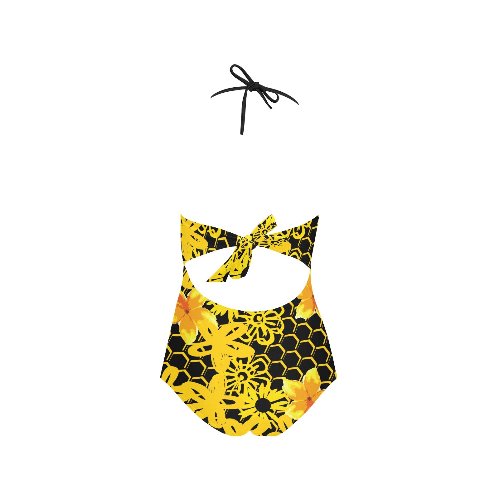 ASU Honeycomb Flowers Lace Band Embossing Swimsuit