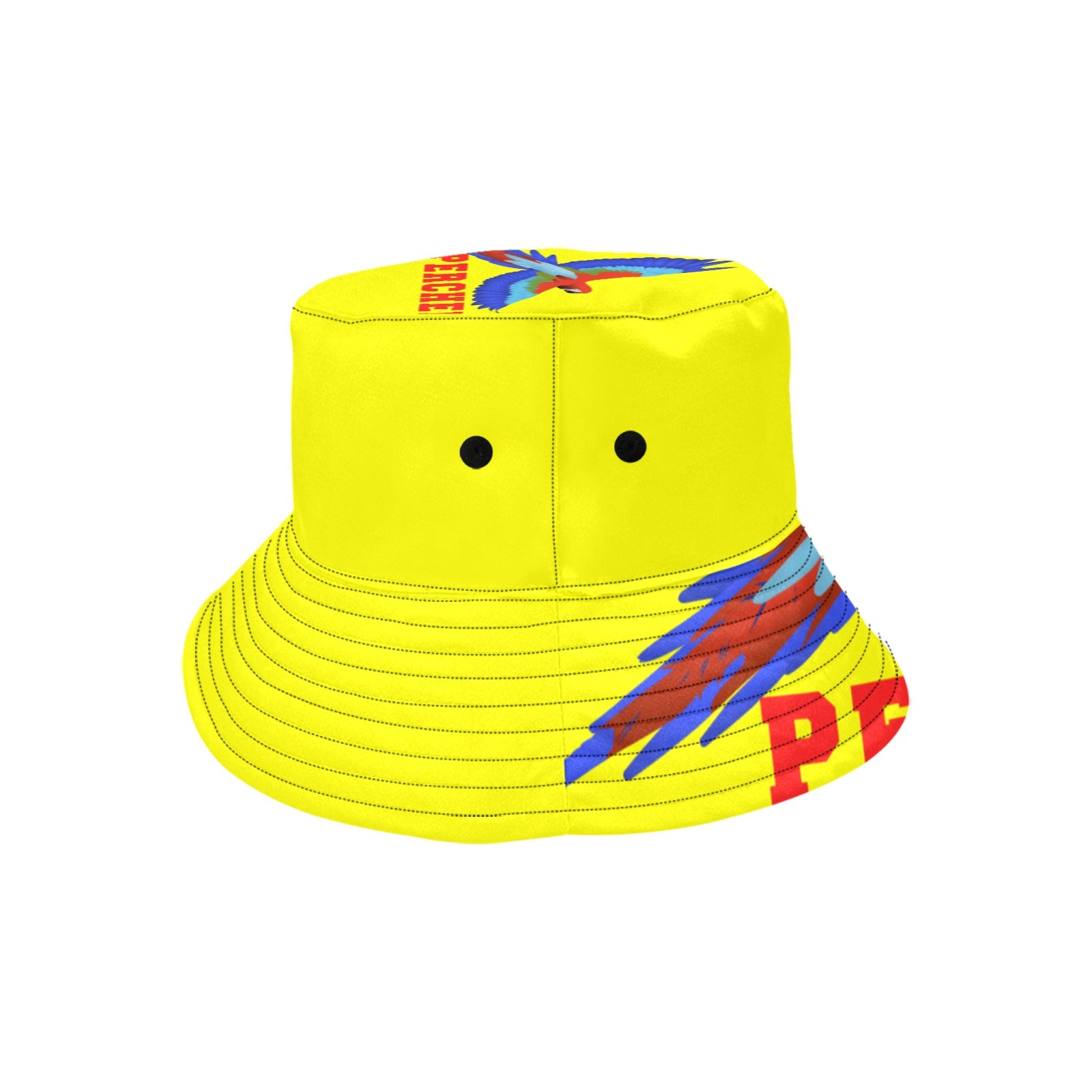 Perched Unisex Summer Bucket Hat / Canary Yellow