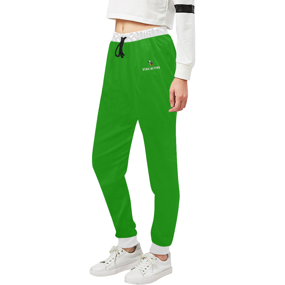 Apple Green Sweats Women's All Over Print Sweatpants