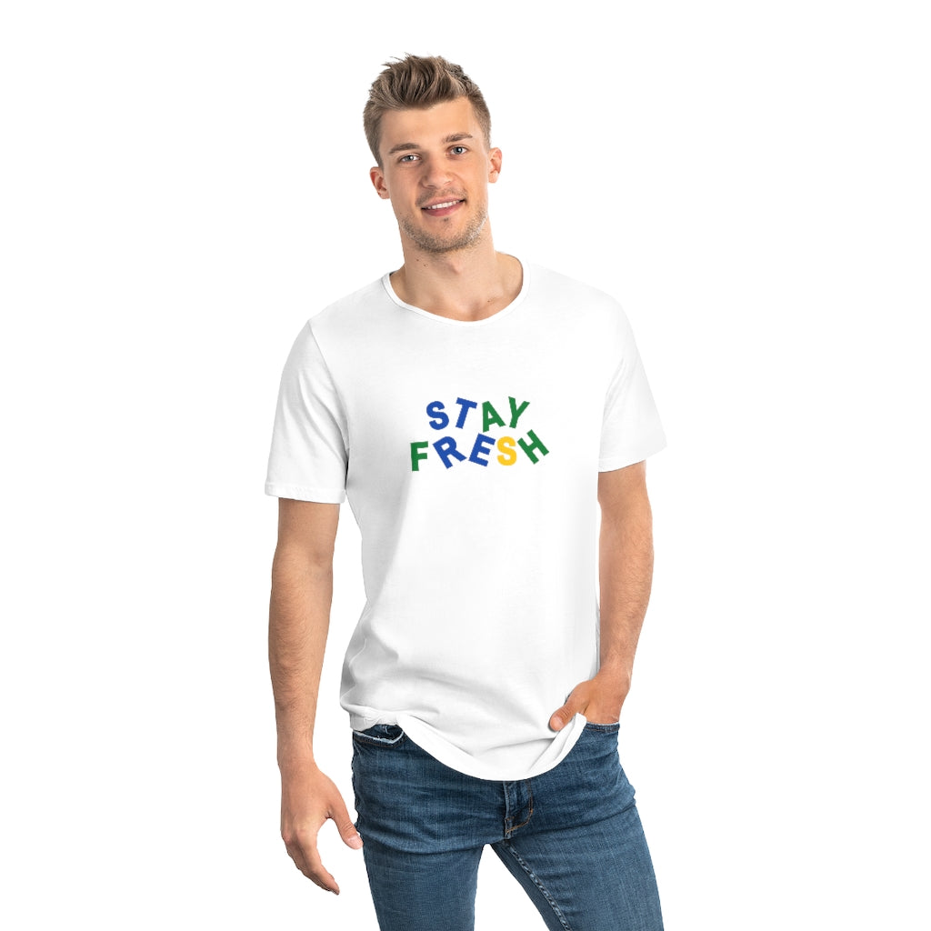 Stay Fresh Men's Jersey Curved Hem Tee