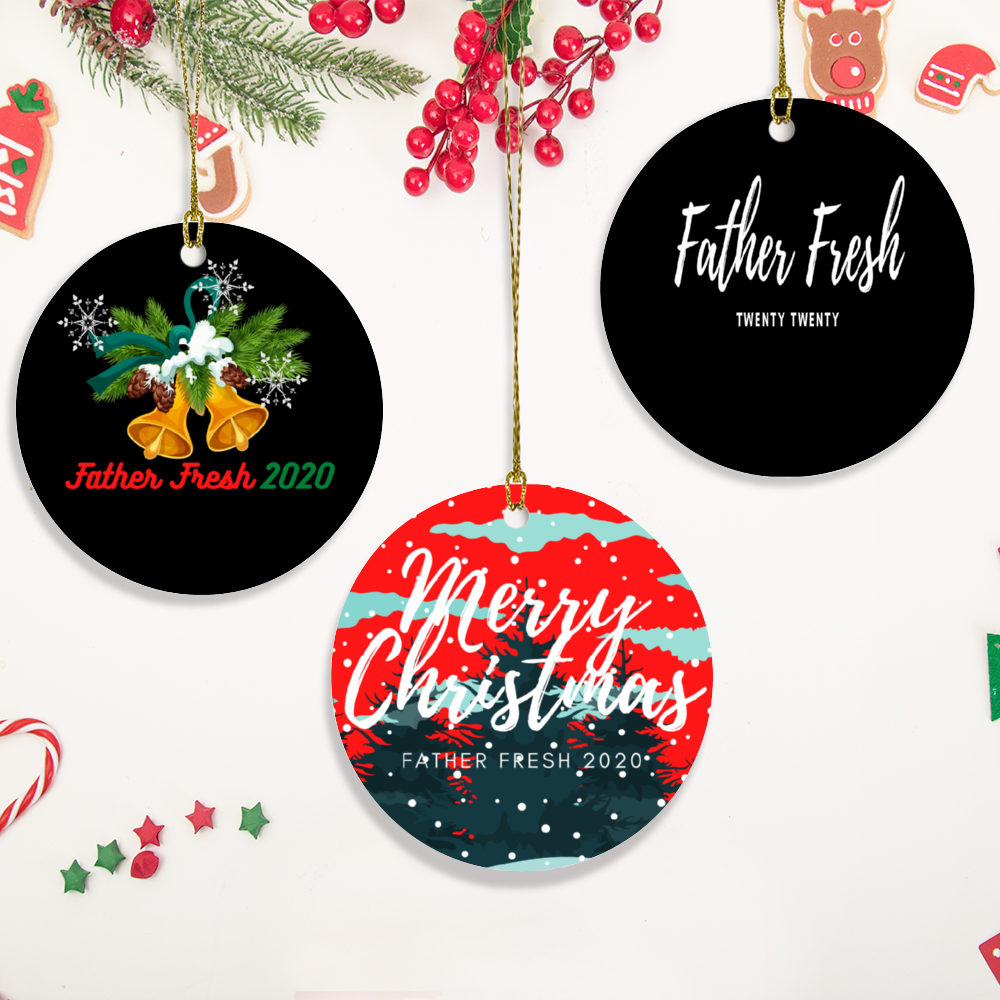 Christmas Ornaments Christmas Set of 3 Gifts Ceramic Christmas Tree Hanging Pendant Holiday Decorations