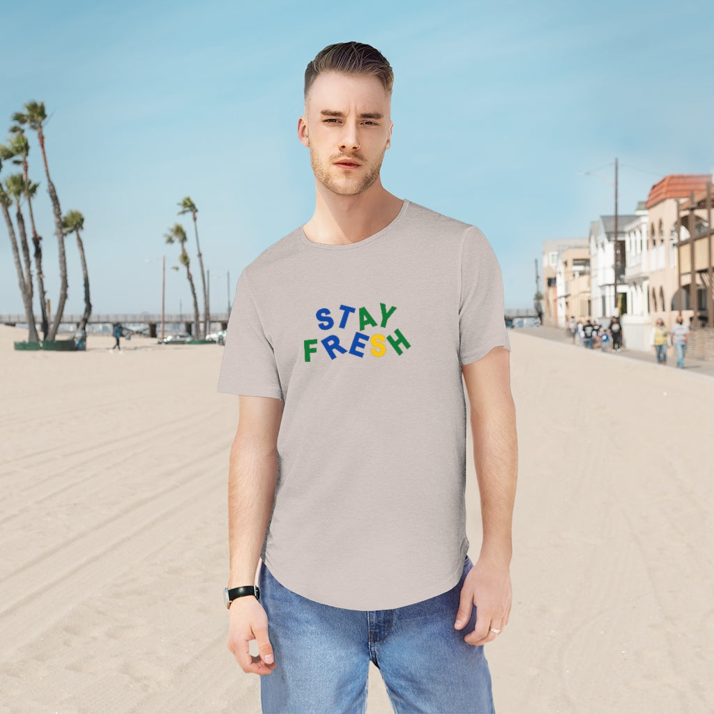 Stay Fresh Men's Jersey Curved Hem Tee