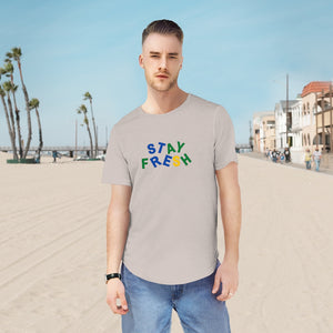 Stay Fresh Men's Jersey Curved Hem Tee