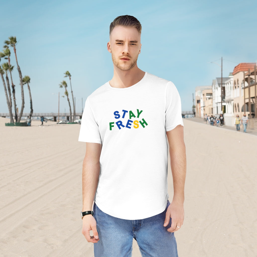 Stay Fresh Men's Jersey Curved Hem Tee