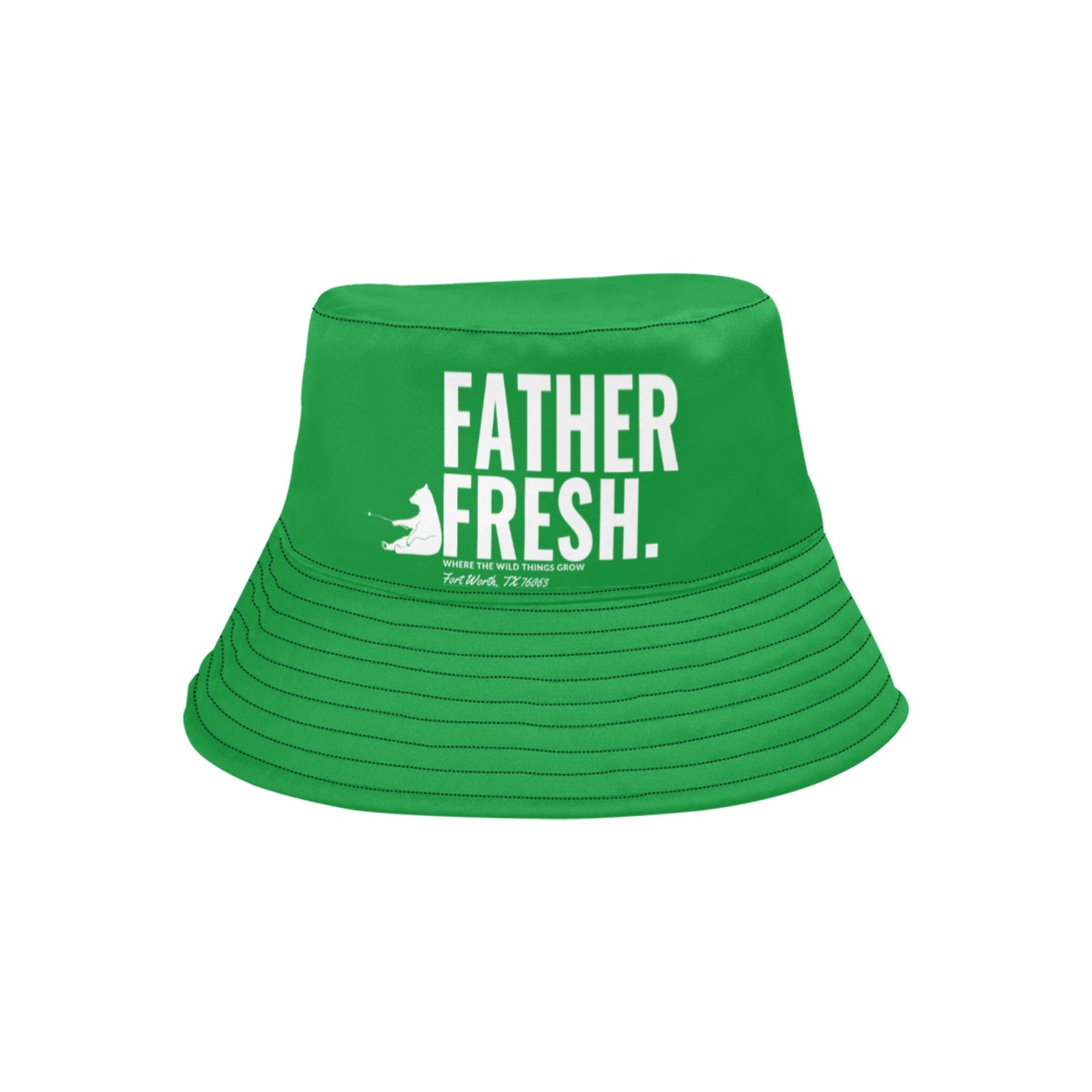 Where The Wild Things Grow Kelly Green Summer Bucket Hat