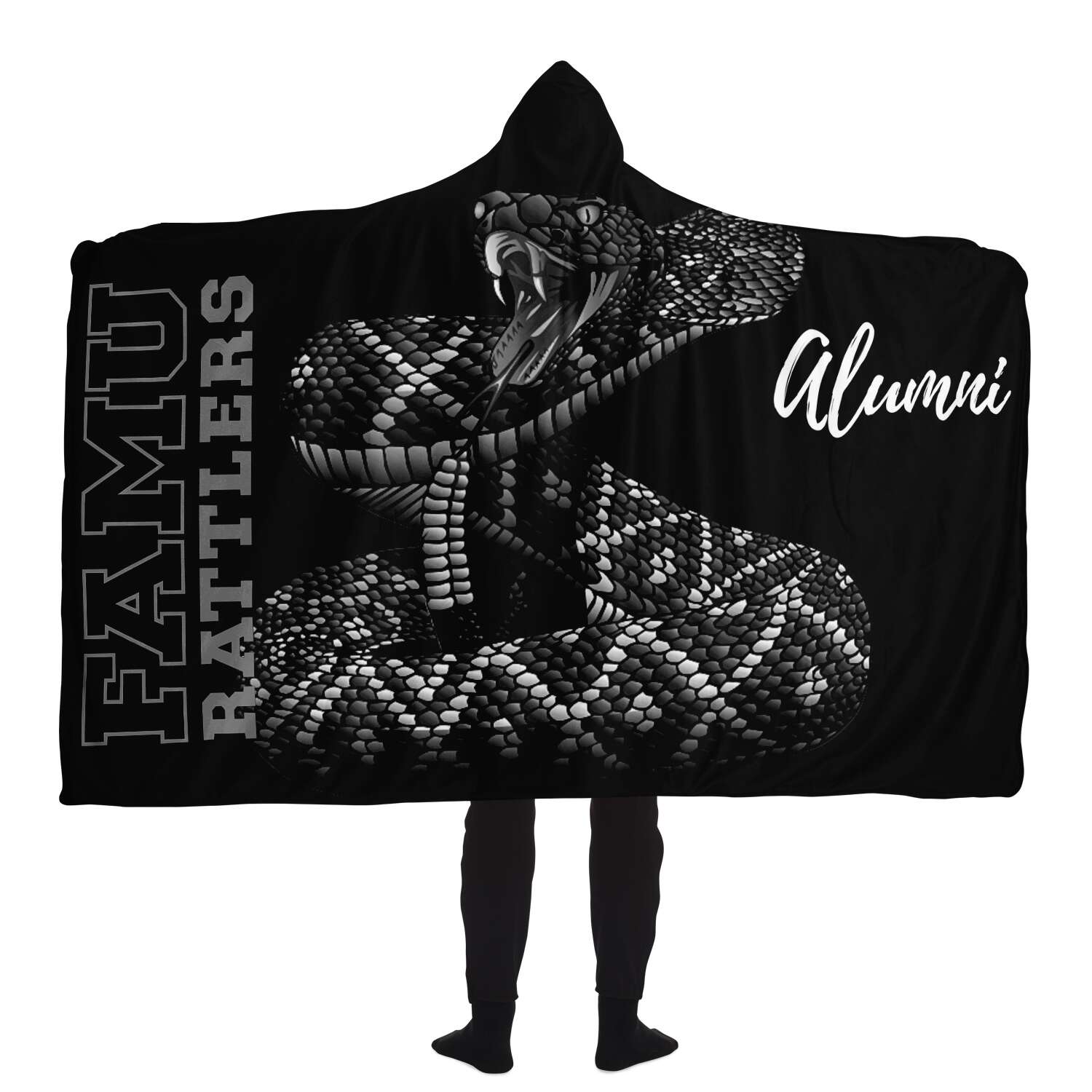 Venom Black on Black Hooded Blanket