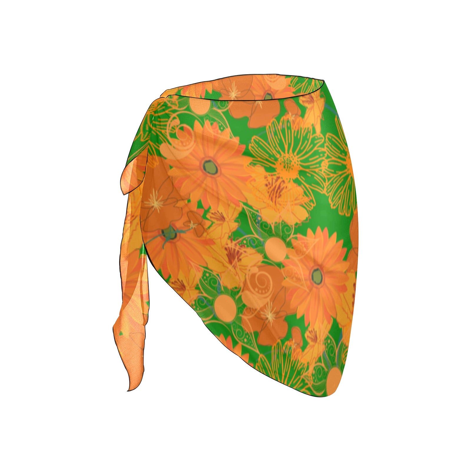 Venom Flowers Beach Sarong Wrap