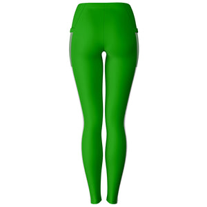 Apple Green Leggings / With Pockets