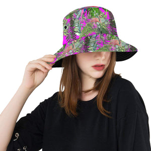 Perched Bucket Summer Hat / Birds of Paradise