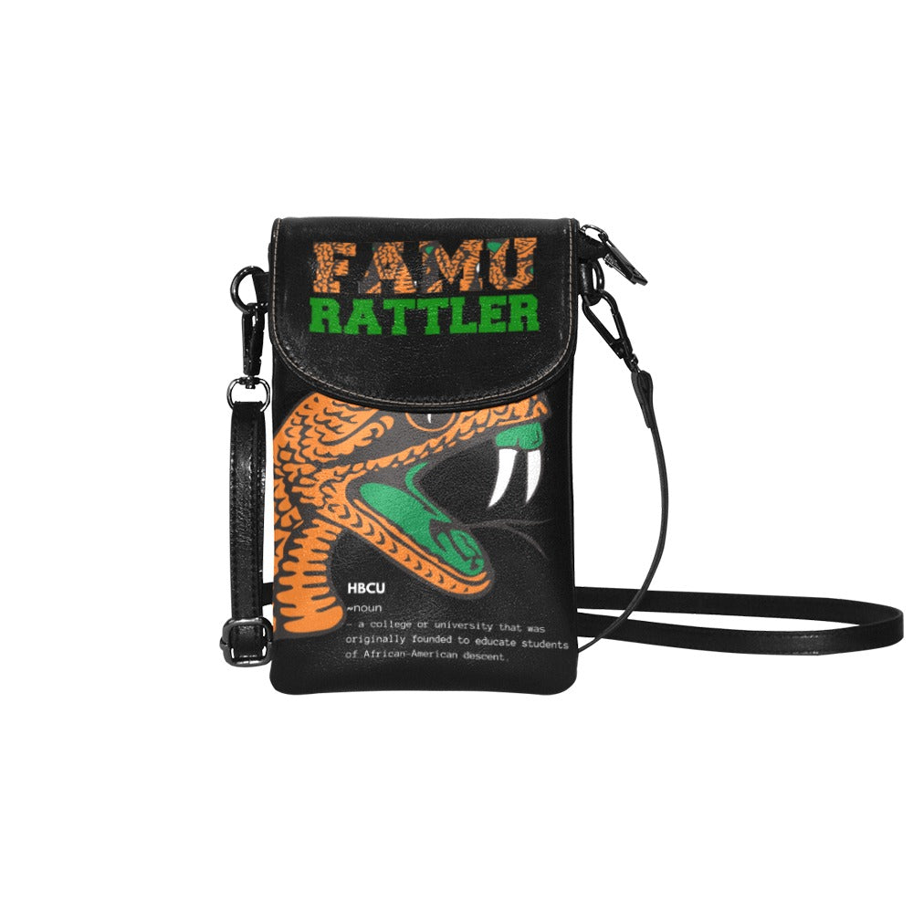 Rattler Small Black Cell Phone Purse