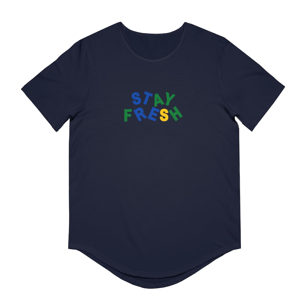 Stay Fresh Men's Jersey Curved Hem Tee