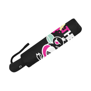 Vulture Fresh Black Anti-UV Auto-Foldable Umbrella (Underside Printing) (U06)