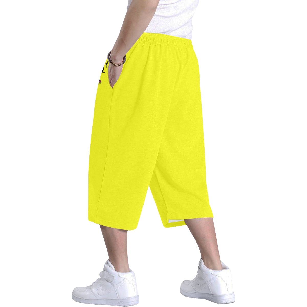 Canary Yellow Long Baggy Shorts