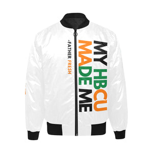 Go Rattlers White Quilted Bomber Jacket