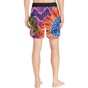 Beach Shorts Floral Men's Mid-Length Swim Shorts (Model L39)