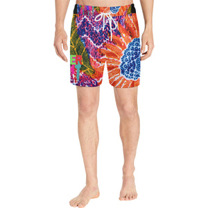 Beach Shorts Floral Men's Mid-Length Swim Shorts (Model L39)