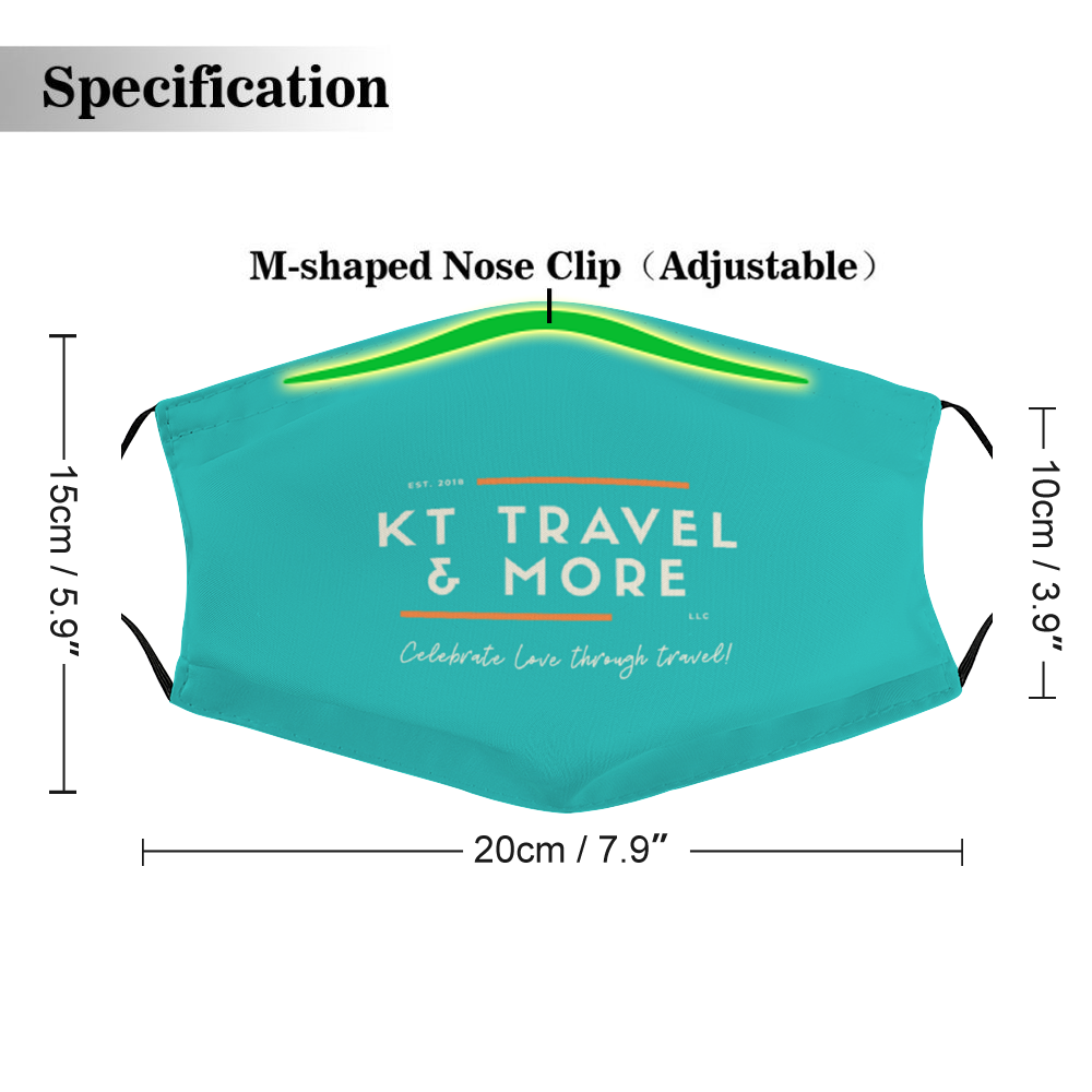 Stephanie's  - Custom Adjustable Face Cover with Multiple Spare Filters Non-medical