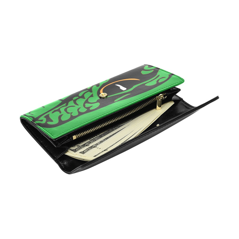 Rattler Green Women's Flap Wallet