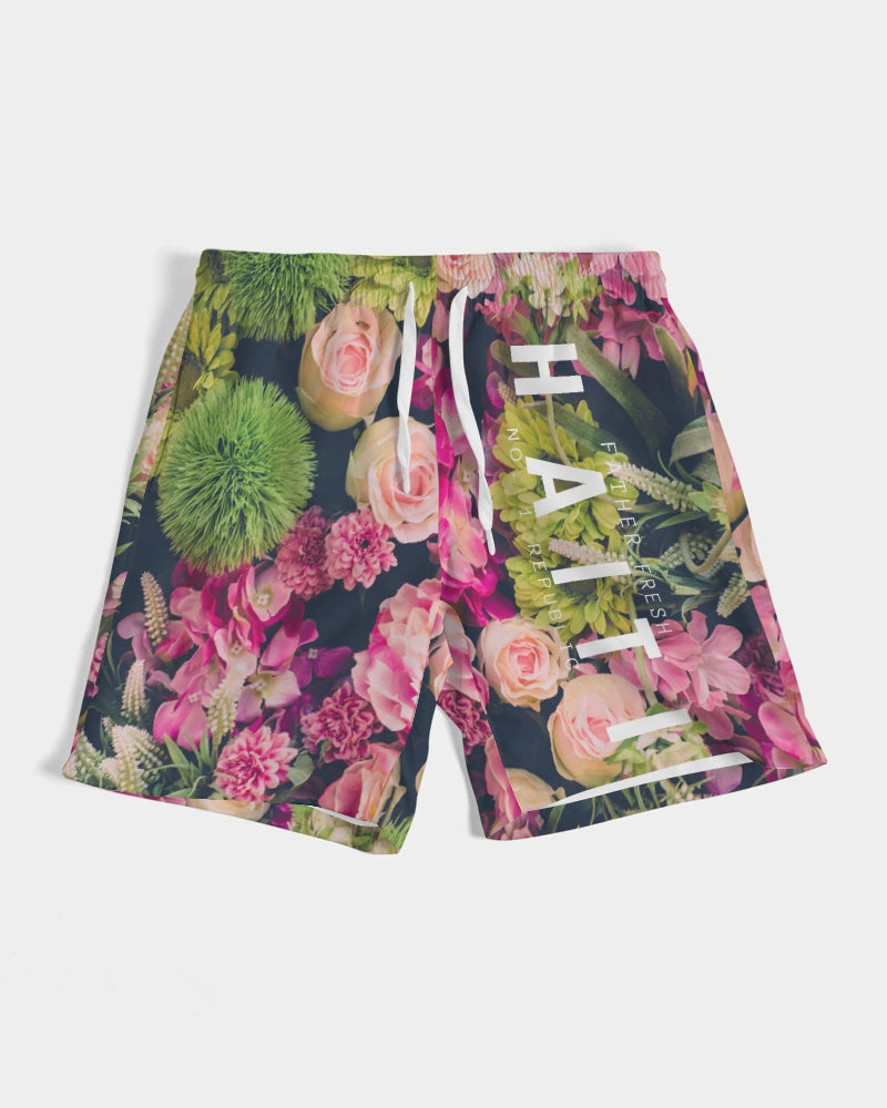 Haitian Flowers Men's Swim Trunk