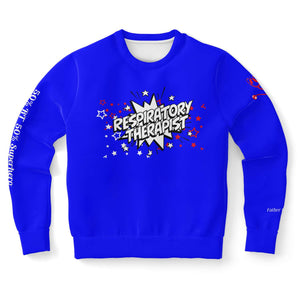 Respiratory Therapist Superhero Sweatshirt (Electric Blue)