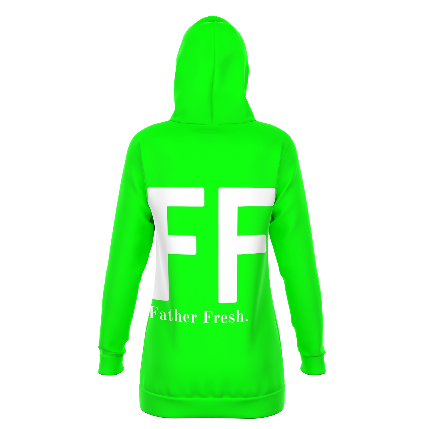 FF Long Body Lime Women's Hoodie