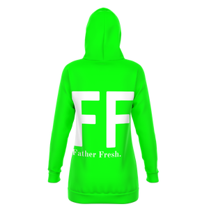 FF Long Body Lime Women's Hoodie