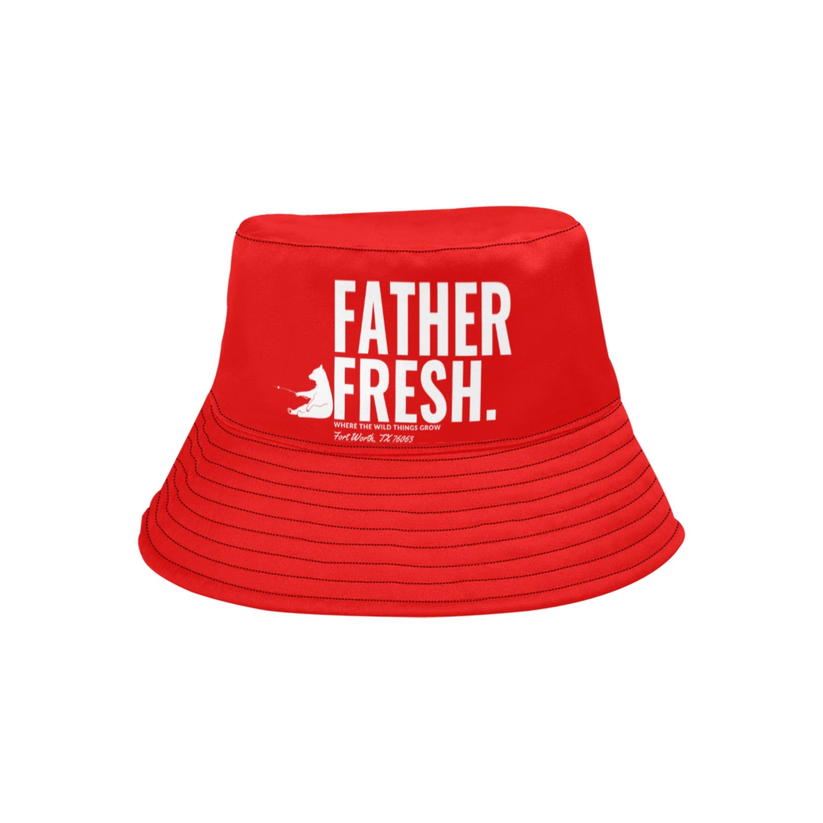 Where The Wild Things Grow Red Bucket Hat