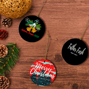 Christmas Ornaments Christmas Set of 3 Gifts Ceramic Christmas Tree Hanging Pendant Holiday Decorations