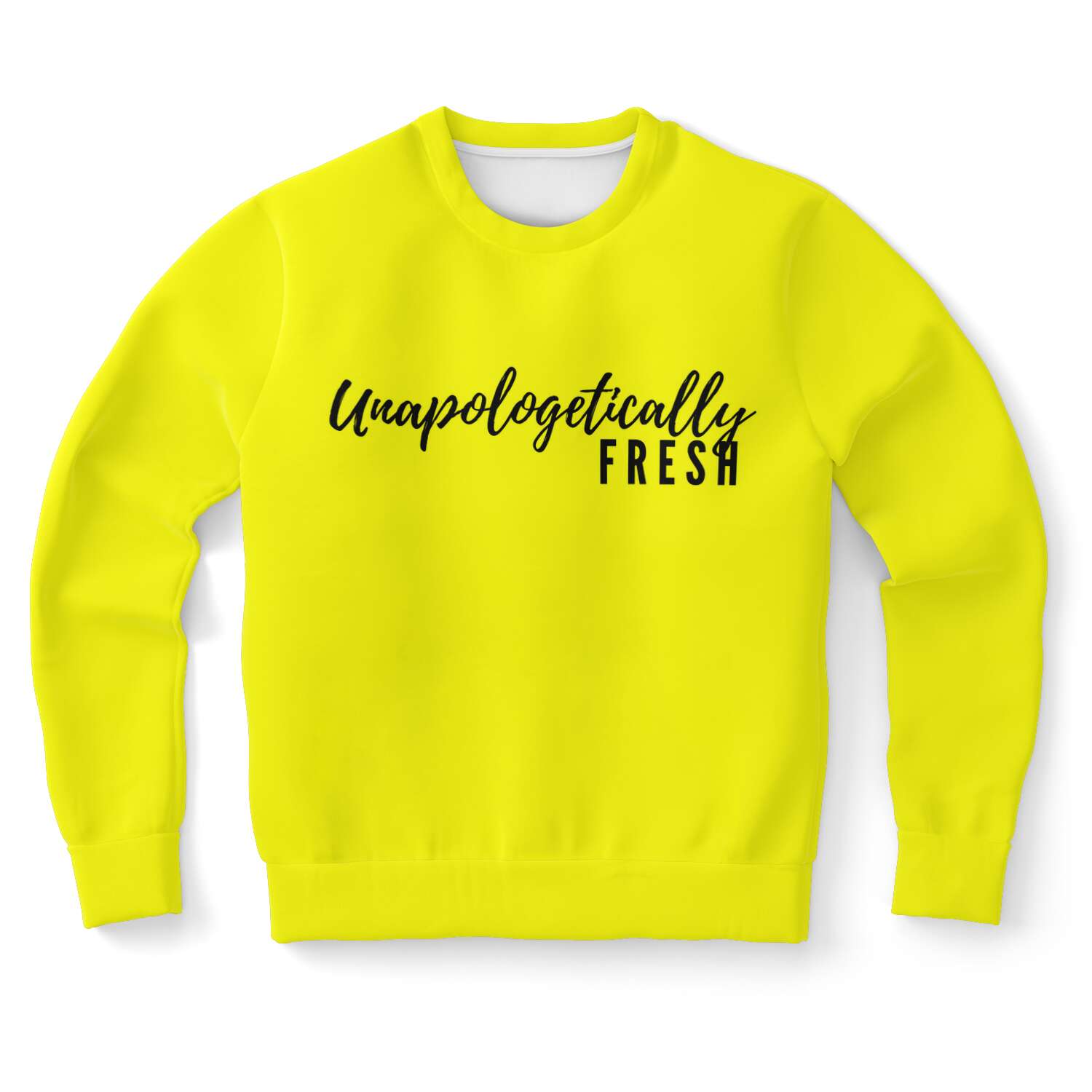 Unapologetically Fresh - Canary Yellow Blue Sweatshirt