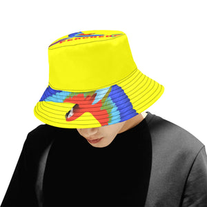 Perched Unisex Summer Bucket Hat / Canary Yellow